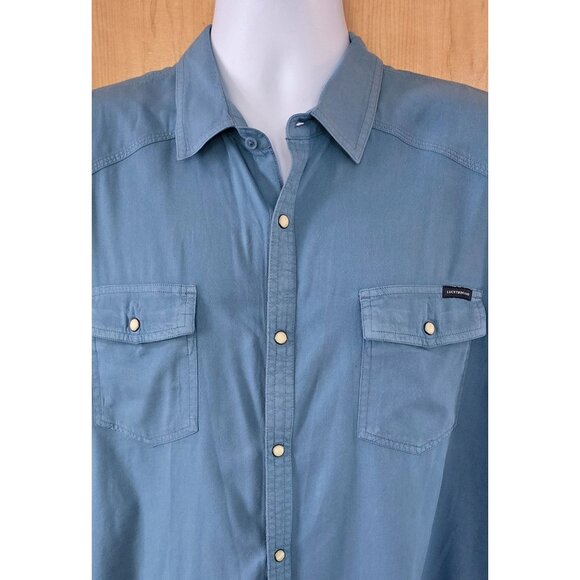 Set of 2 Lucky Brand Mens Short Sleeve Casual Shirt XL - Picture 2 of 13